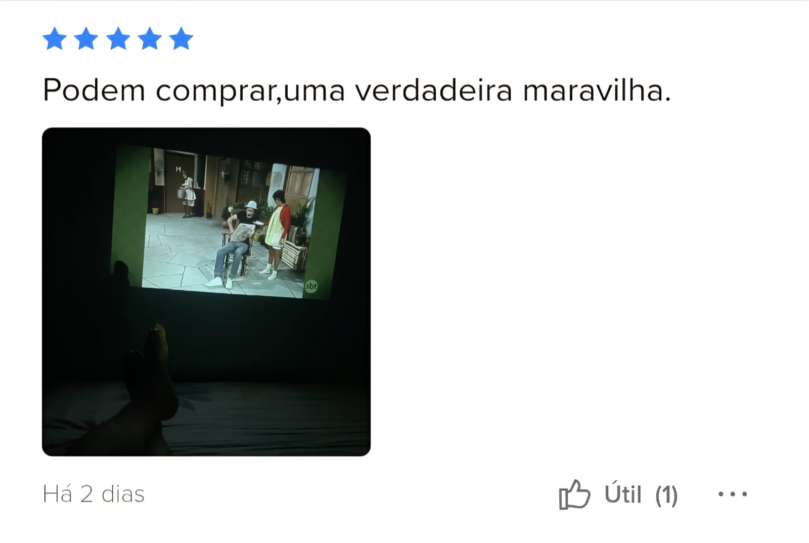 Avaliação real de cliente